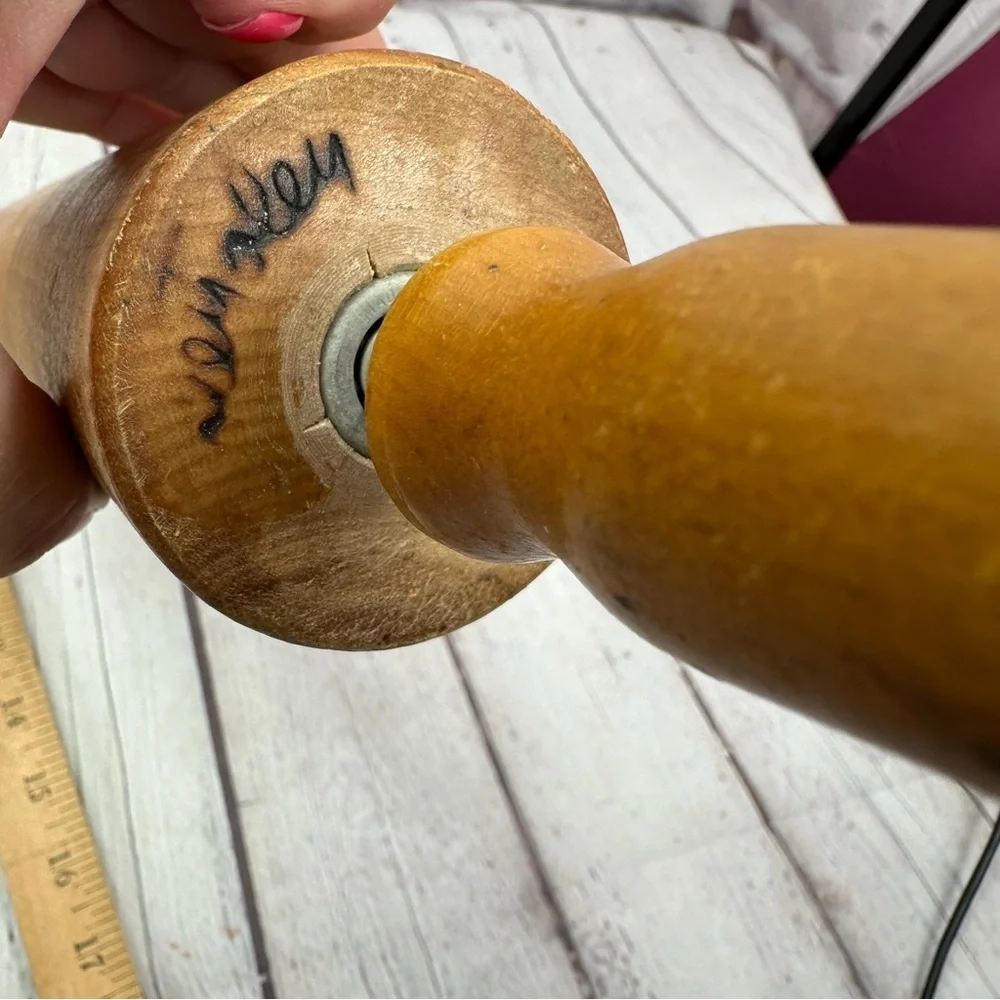 vintage Classic Wooden Rolling Pin for decor countryside cottage